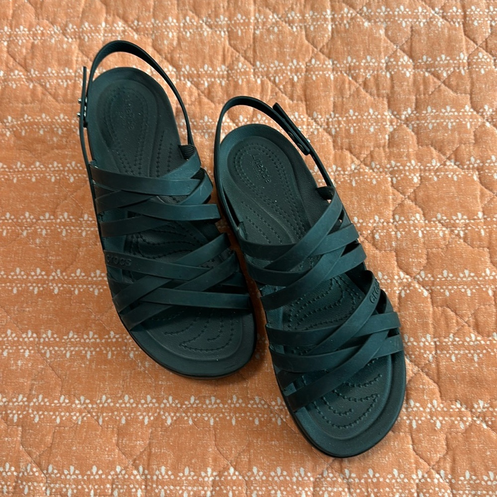 Crocs Brooklyn Strappy Low Wedge Sandals